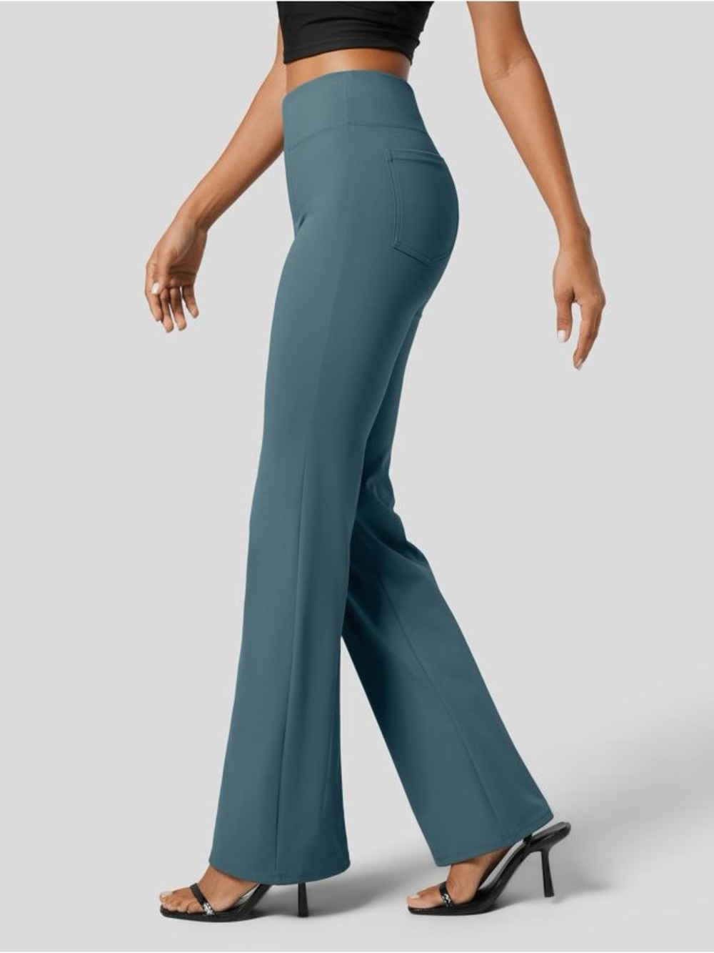 Halara Flex™ High Waisted Back Side Pocket Slight Flare Work Pants